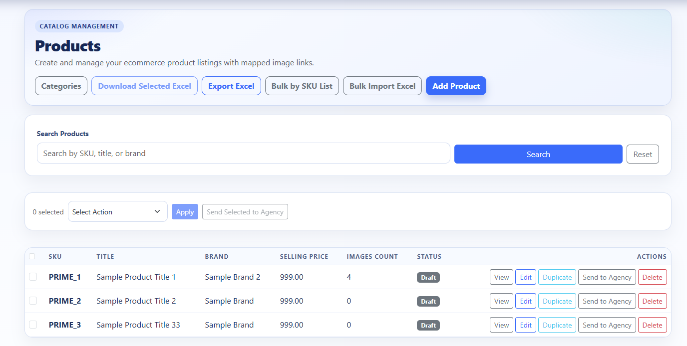 Manage Product Information